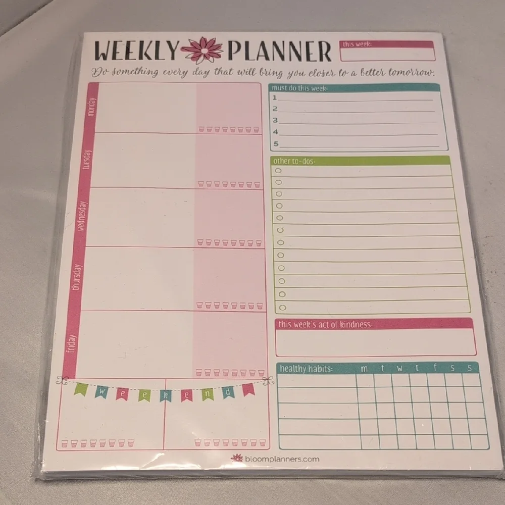 Home Organization Planner Bundle To-Do, Menu, Habit Tracker